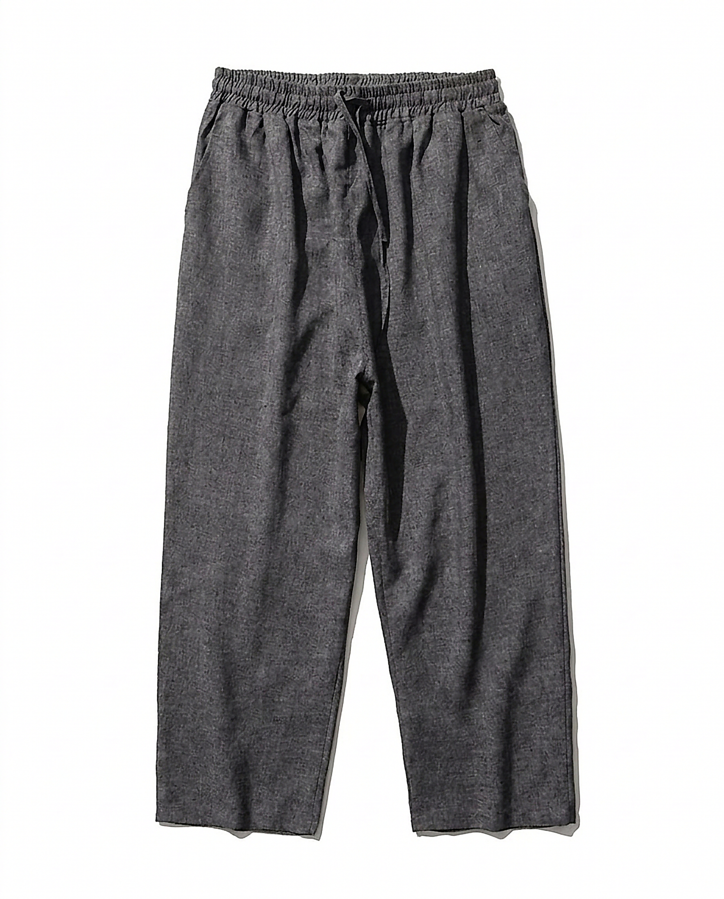 Onyx Trousers - Relaxed Linen in Dark Grey - profile front dark grey