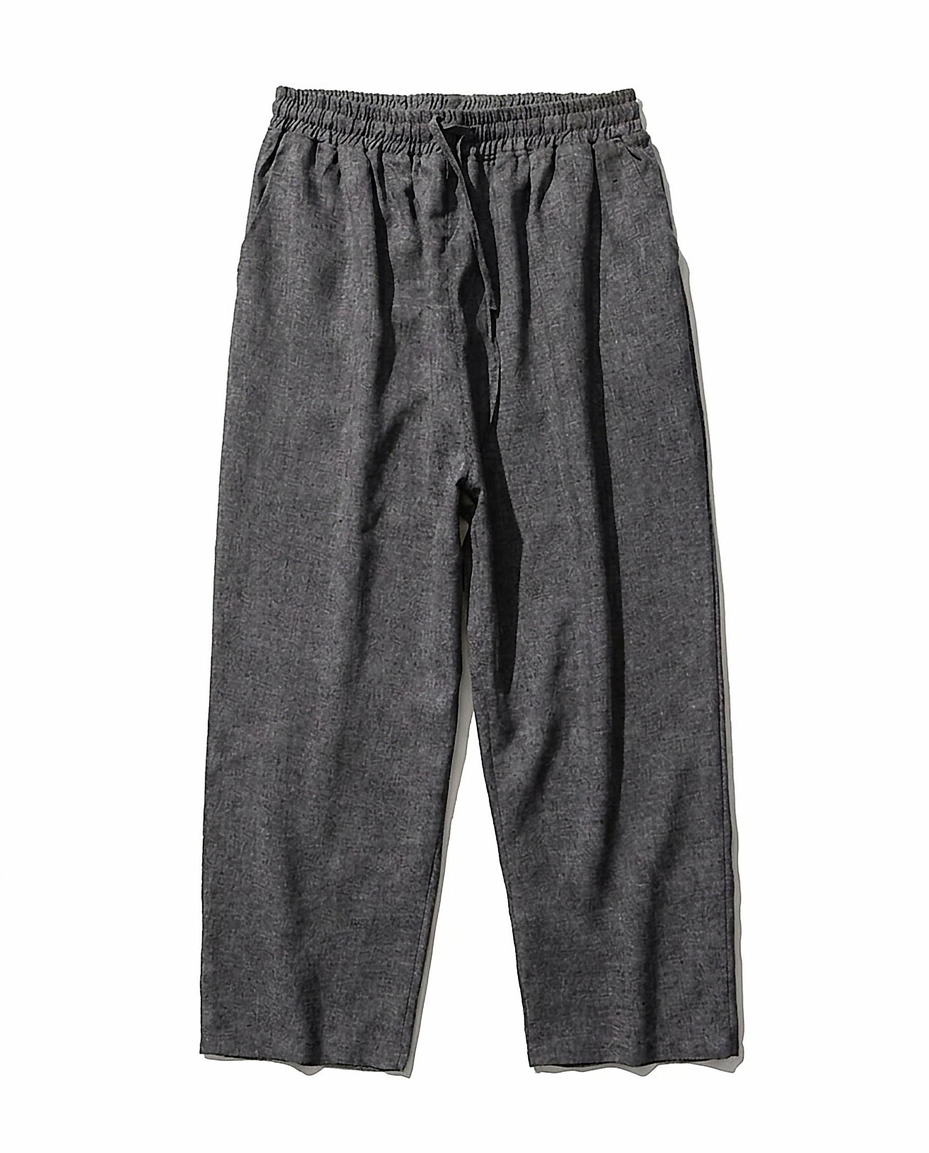 Onyx Trousers - Relaxed Linen in Dark Grey - profile front dark grey