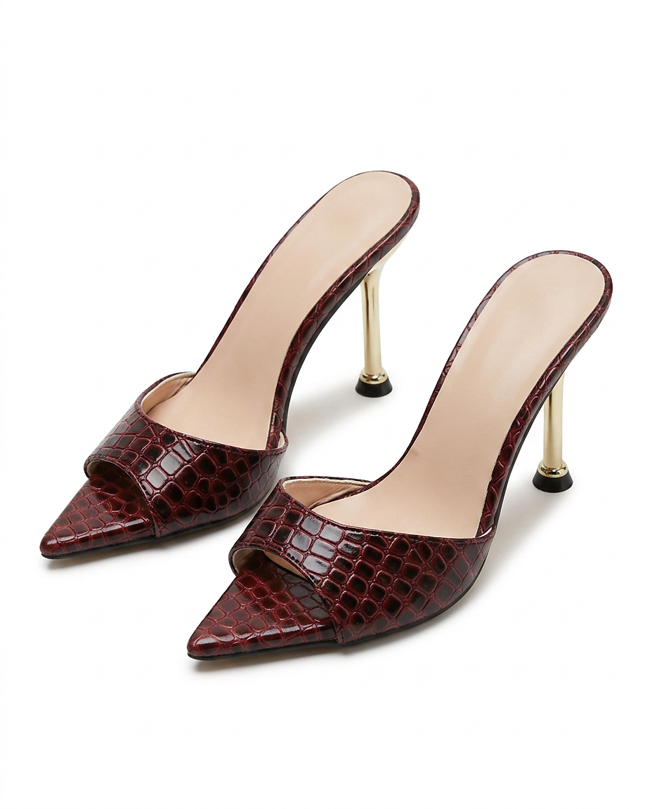 Cove Shoes - Pointed-Toe in Wine red - profile front wine red
