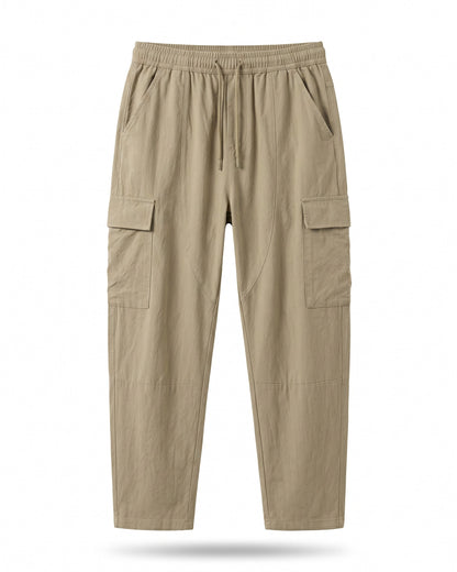 Uran Trousers - Relaxed Cotton in Khaki
