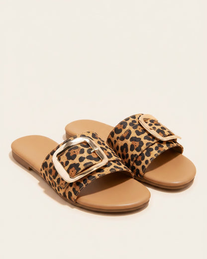 Arco Sandals in Leopard print - profile front leopard print