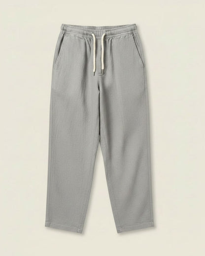 Pael Trousers - Relaxed Linen in Light Gray - profile front light gray