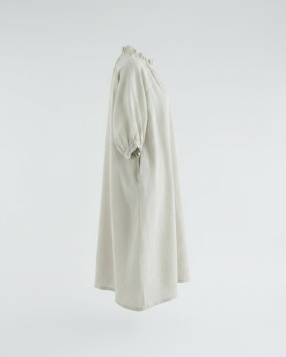 Oael Dress - Relaxed Linen in natural - profile front natural