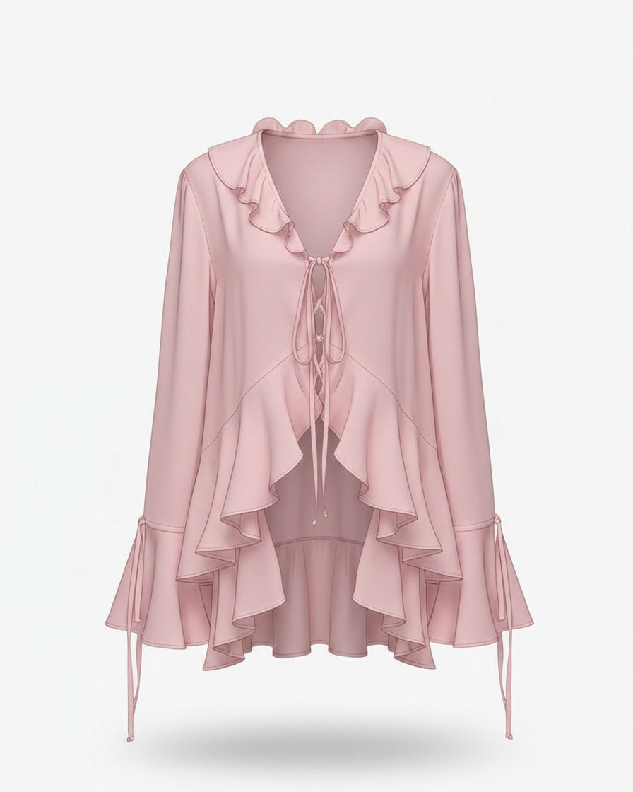 Brae Blouse in Pink - profile front pink