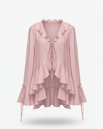 Brae Blouse in Pink - profile front pink