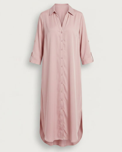 Aster Dress - Relaxed in Pink - profile front pink