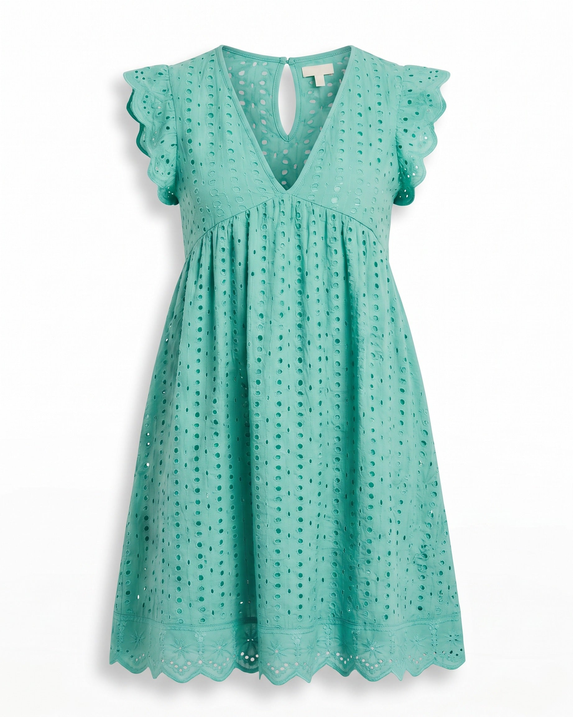 Dleo Dress in Turquoise - profile front turquoise