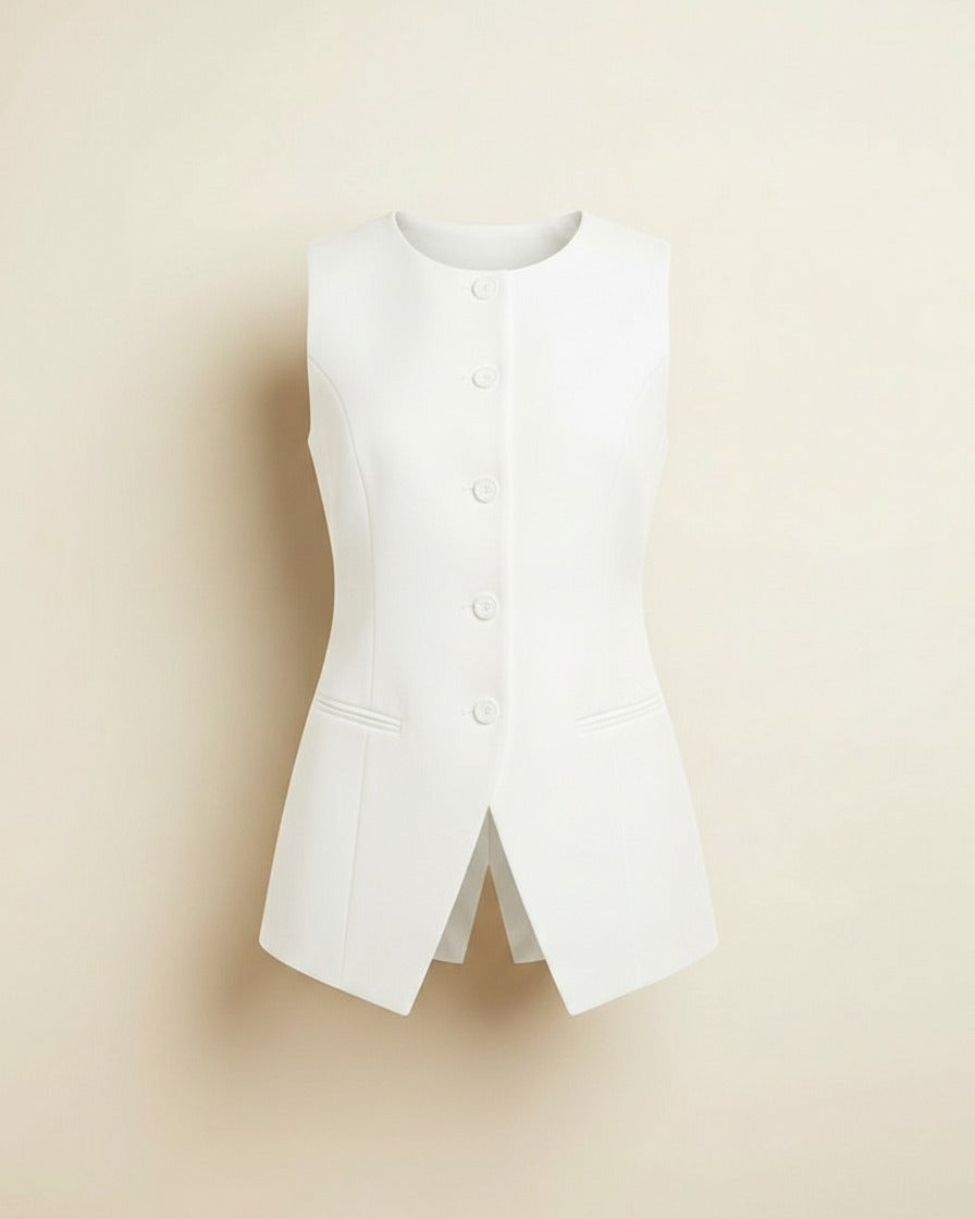 Cade Jacket in WHITE - profile front white