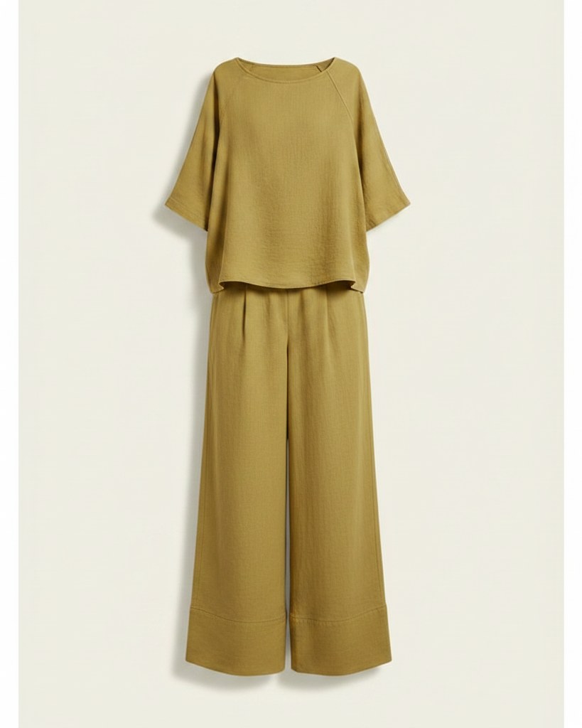 Jude Shirt - Relaxed Linen in Yellow - profile front yellow