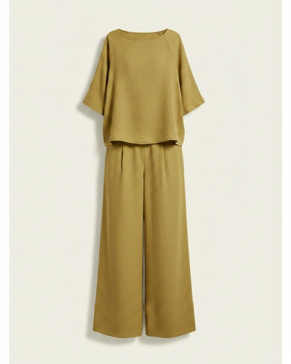 Jude Shirt - Relaxed Linen in Yellow - profile front yellow