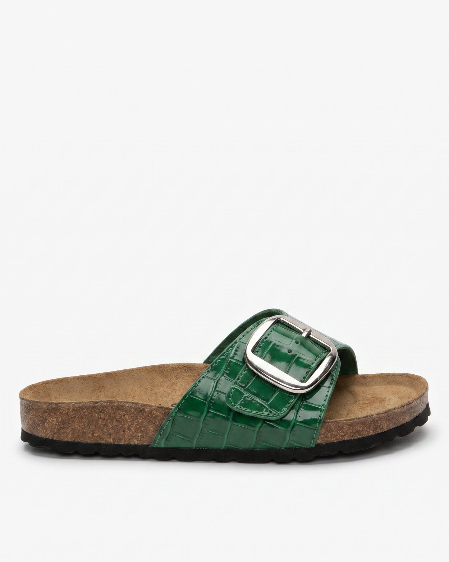 Uael Sandals - Leather in green - profile side