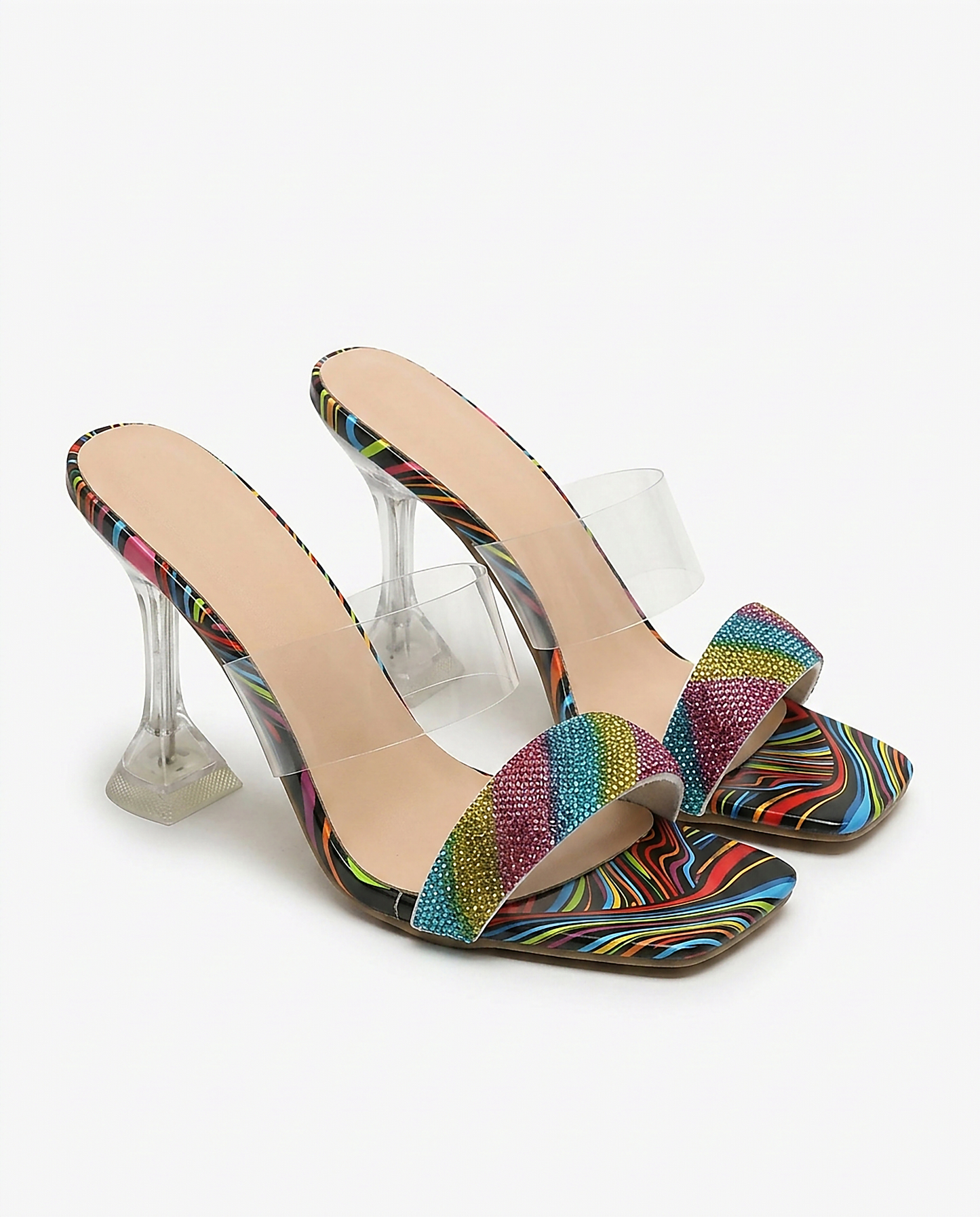 Clara Shoes - Square-Toe in Color - profile side