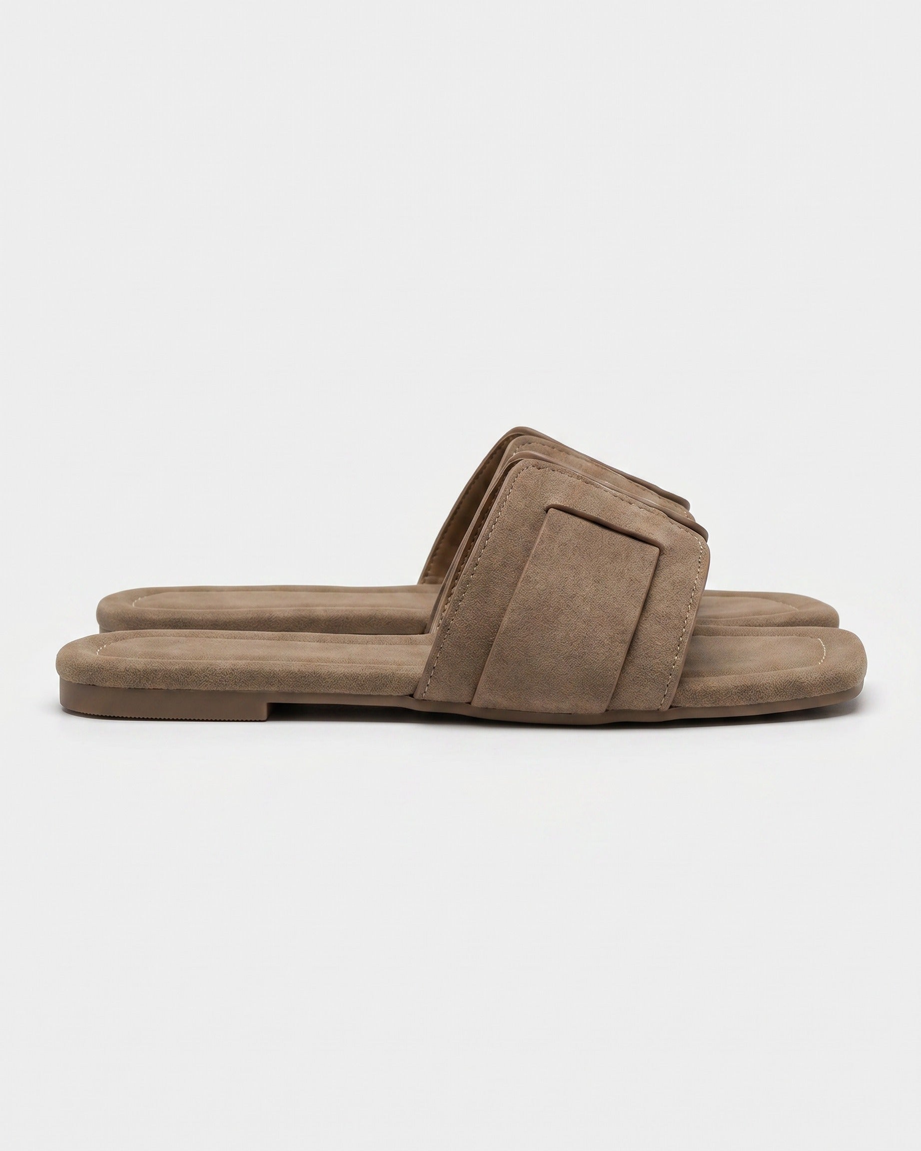 Pael Sandals - Square-Toe in Brown - profile side