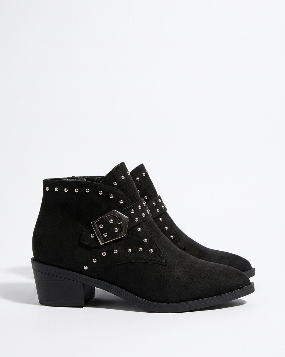 Haas Boots - Leather in Black - profile side black