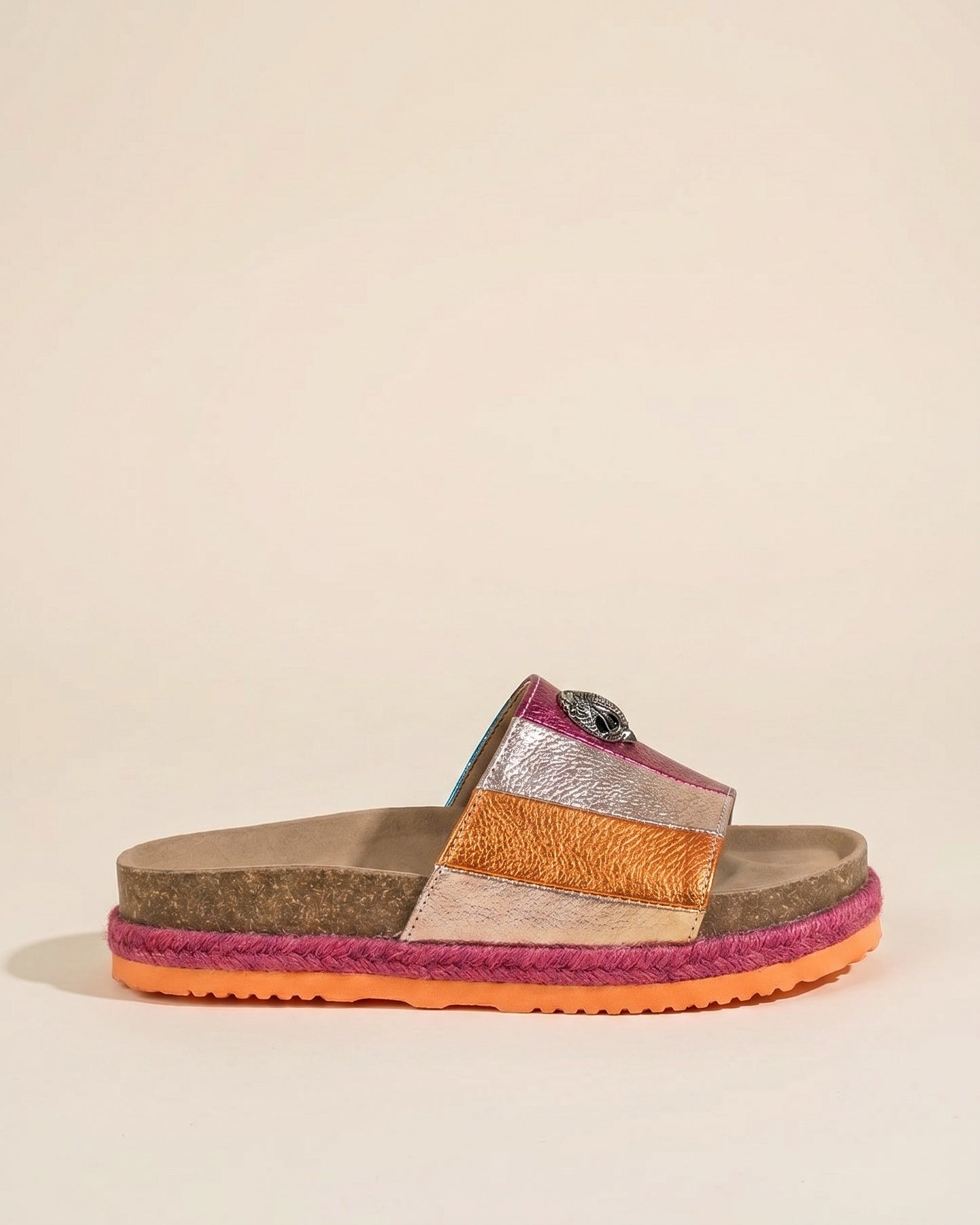 Cove Sandals - Platform in Beige - profile side