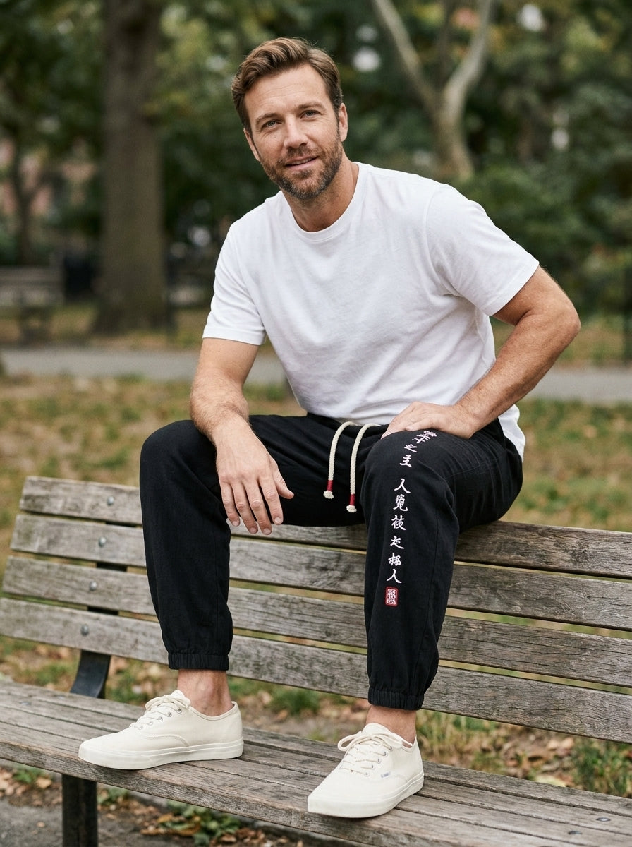Kurouji Trousers - Easy Harem - Black