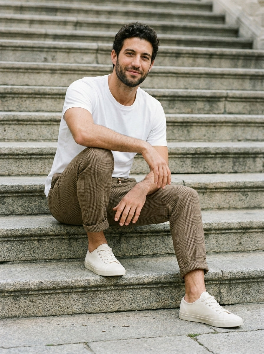 Moshihiro Trousers - Relaxed Everyday - Brown
