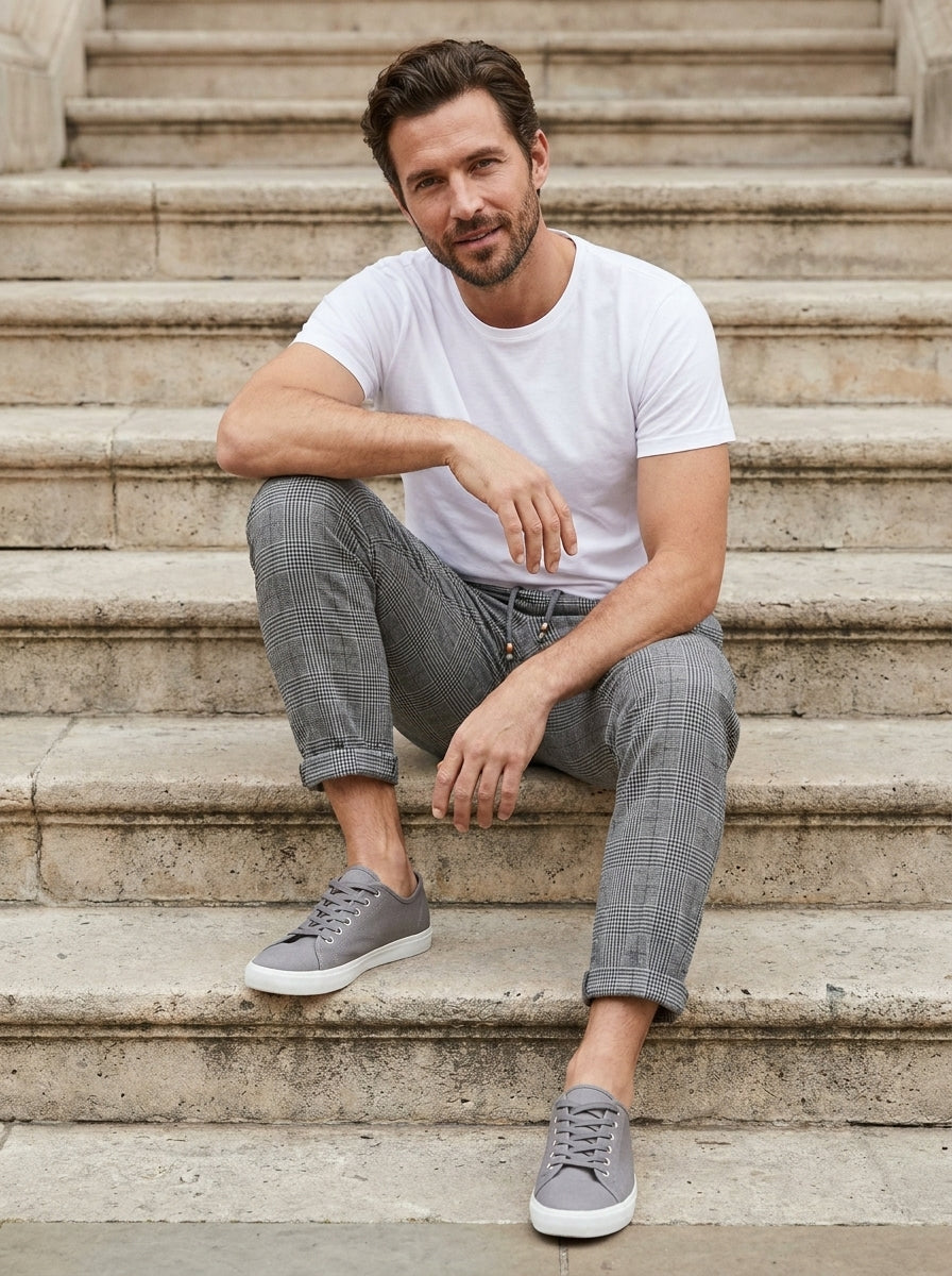 Moshihiro Trousers - Relaxed Everyday - Gray