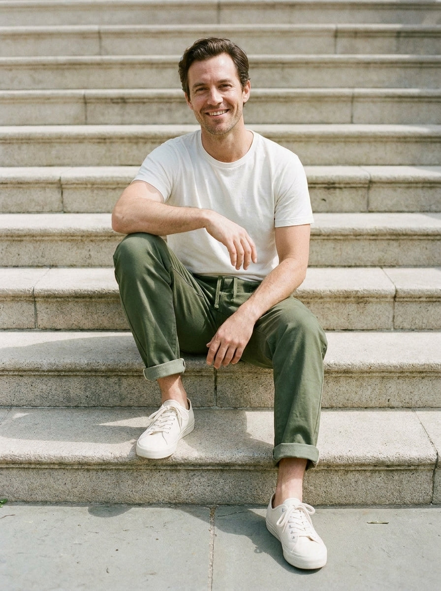 Hiroshi Trousers - Tailored Drawstring - Green