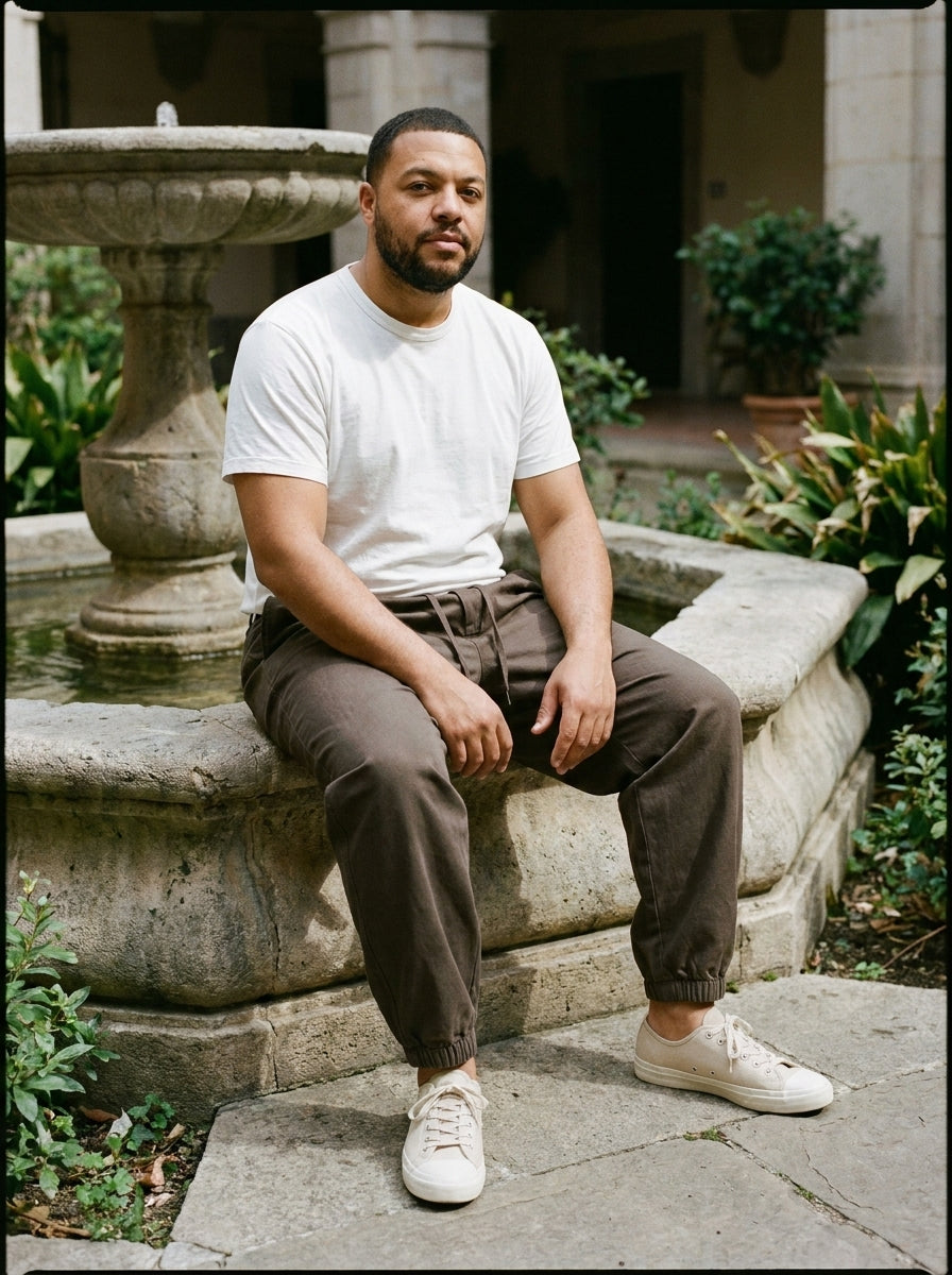 Seiryoku Trousers - Loose Cuffed - Stone