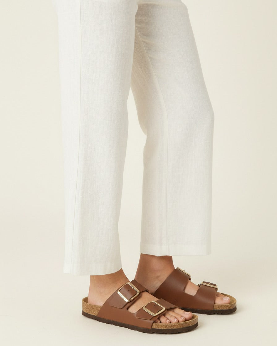 Gael Sandals - Faux Leather in Brown - side fit