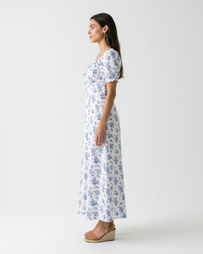 Eleo Dress in WHITE - side fit