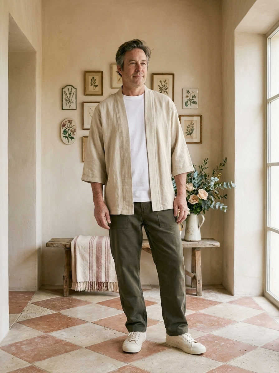 Haruto Kimono - Open Layer - Beige (oat/cream)