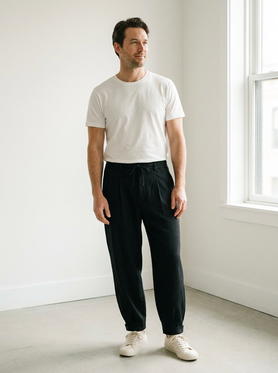 Makito Trousers - Everyday Drawstring - Black