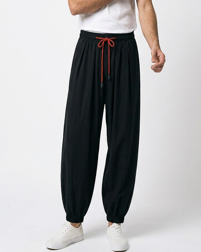 Jaan Trousers - Relaxed Linen in black - studio 1 black