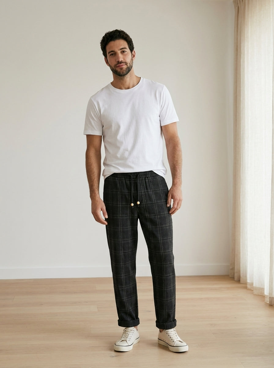 Moshihiro Trousers - Relaxed Everyday - Black
