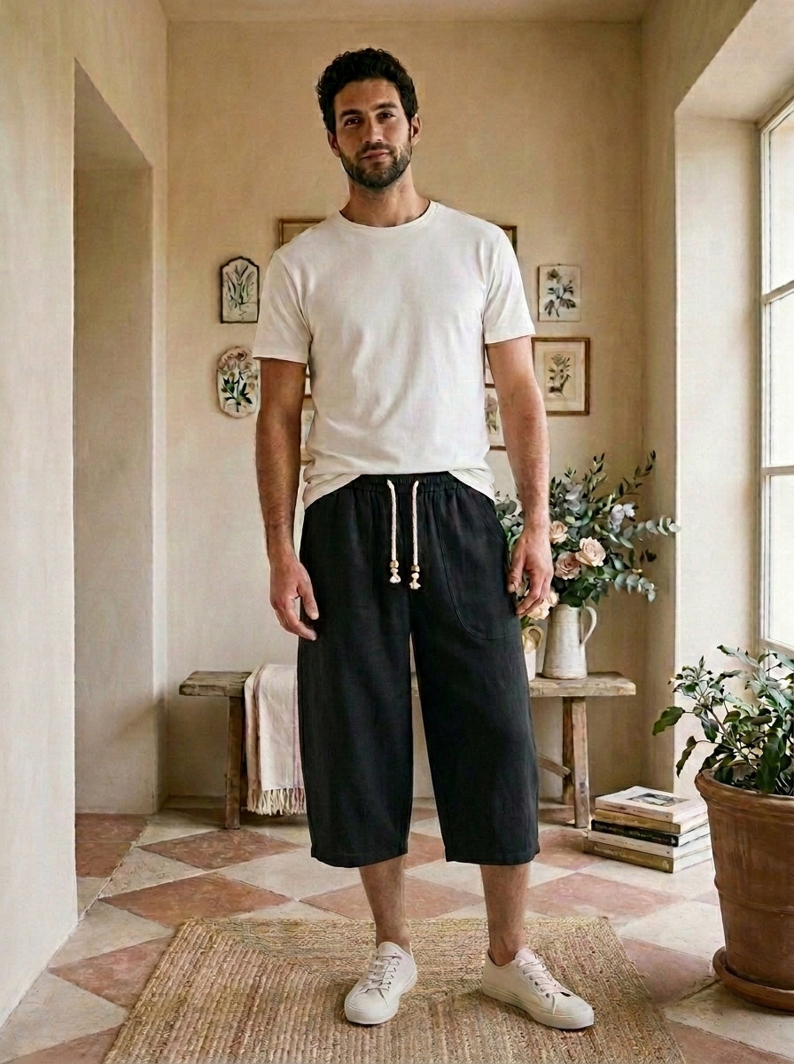 Pantalon Yukio - 7/8 à cordon coulissant