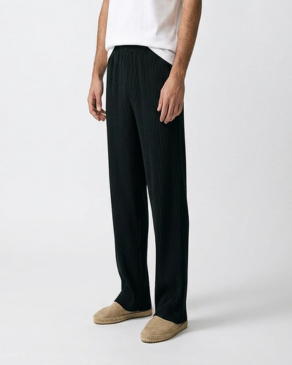 Yoel Trousers - Relaxed Straight-Leg in black - studio 1 black