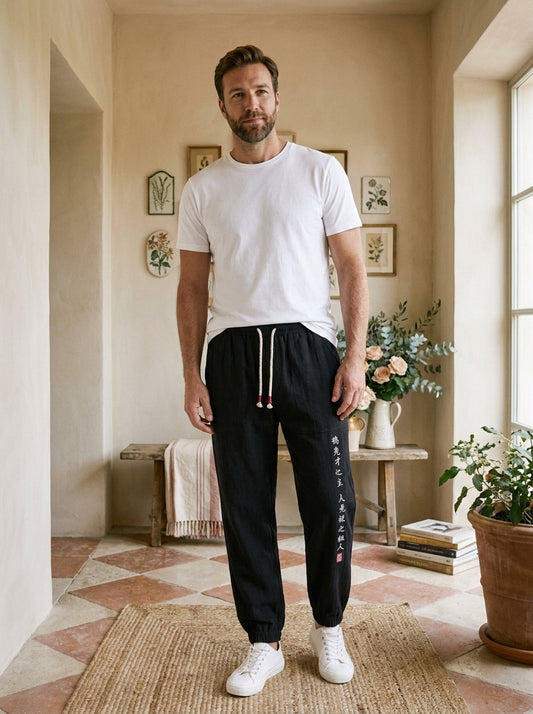 Kurouji Trousers - Easy Harem - Black