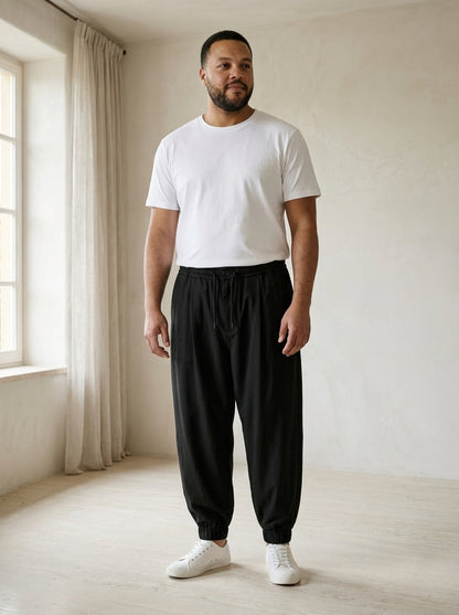 Seiryoku Trousers - Loose Cuffed - Black