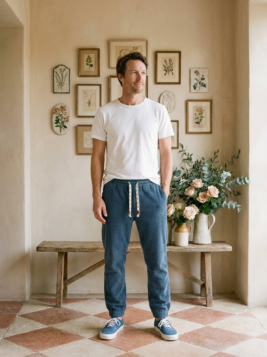 Haruki Corduroy Trousers - blue