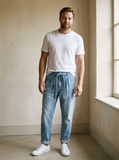 Oren Trousers - Harem Denim - Blue