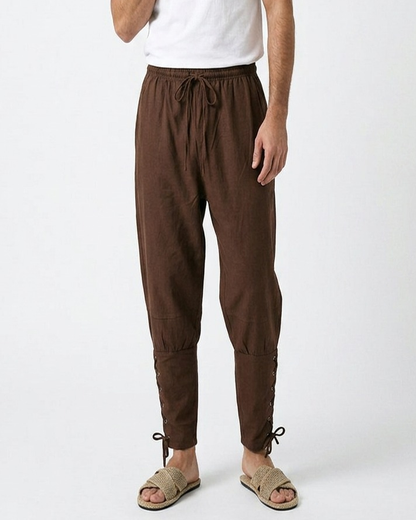 Jaan Trousers - Relaxed Linen in Brown - studio 1 brown