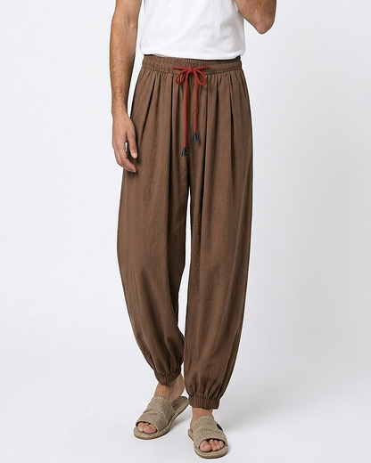 Jaan Trousers - Relaxed Linen in coffee - studio 1 coffee