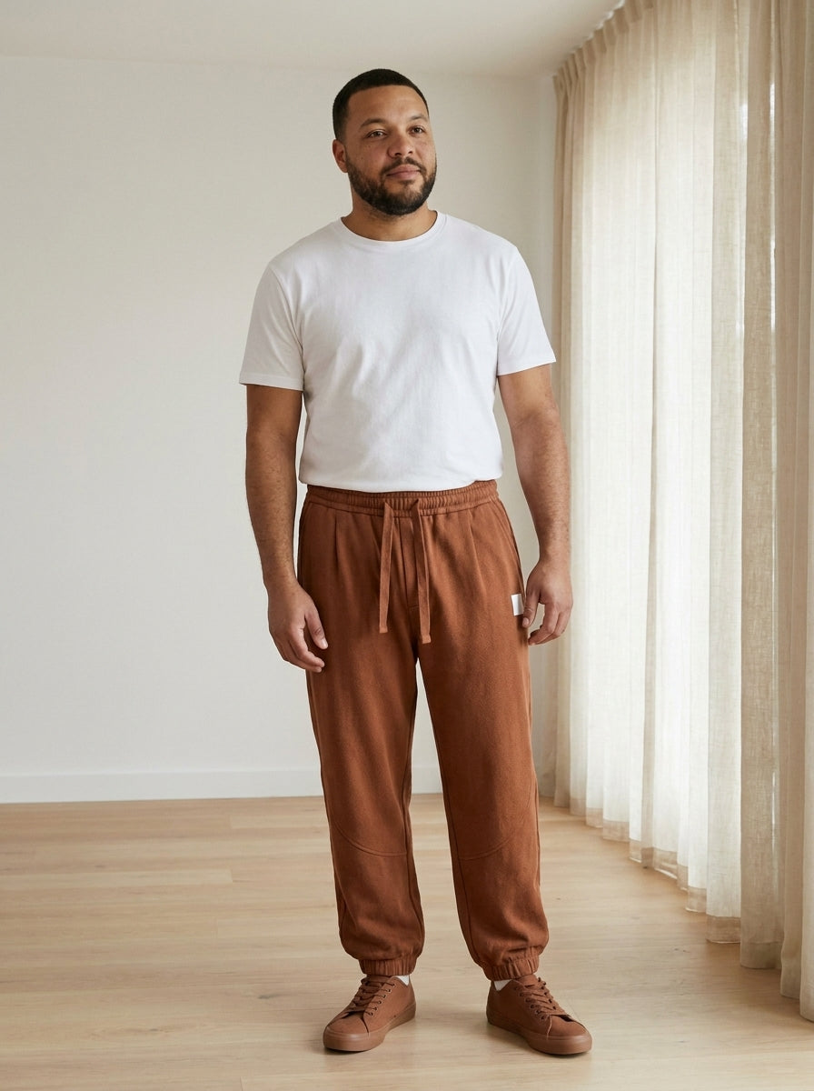 Kazekawa Trousers - Straight Crepe - Coffee Brown