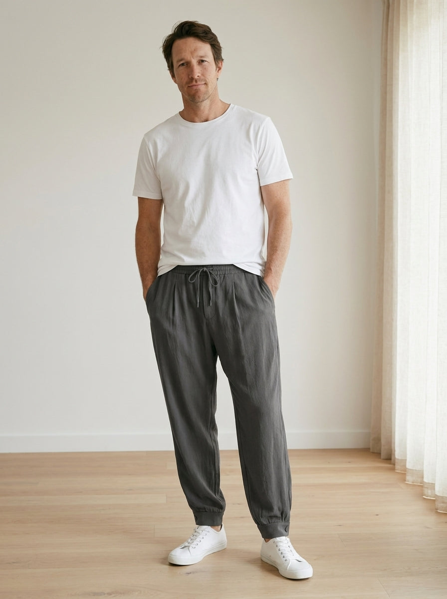 Makito Trousers - Everyday Drawstring - Gray