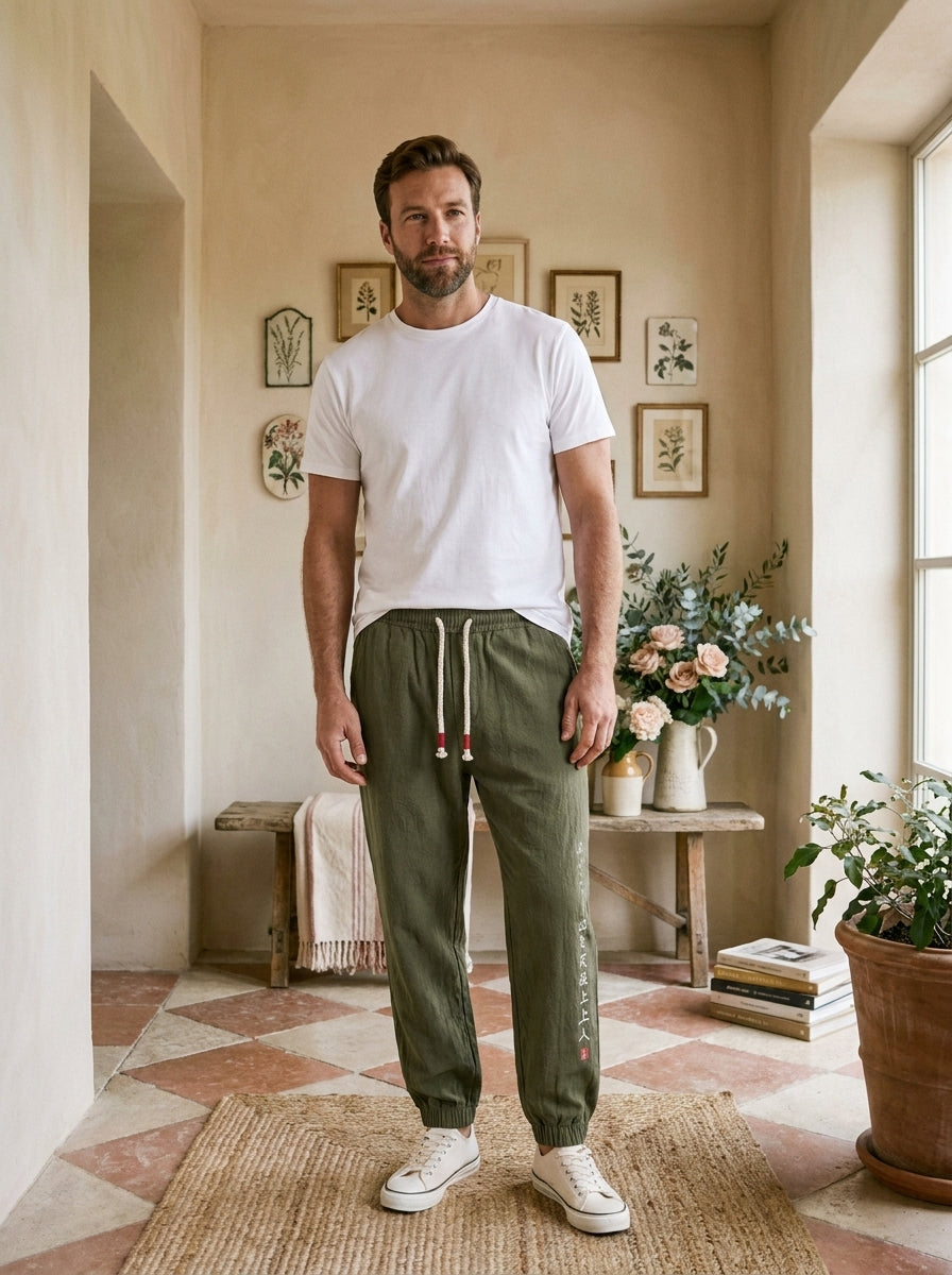 Kurouji Trousers - Easy Harem - Green