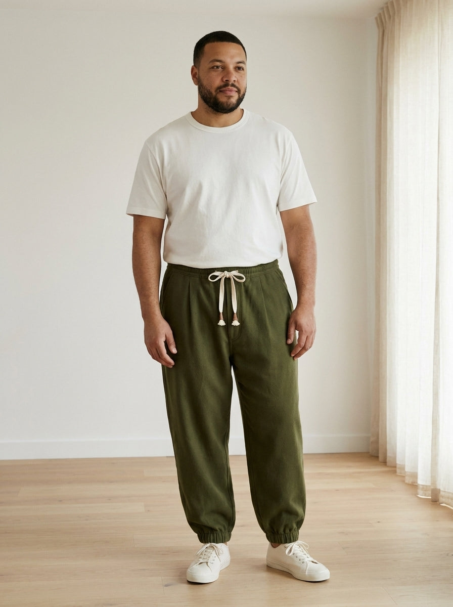 Soraichi Trousers - Loose Pleated - Green