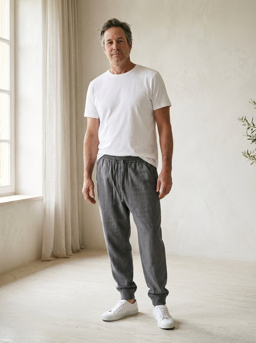 Raijin Trousers - Cuffed Harem - Grey Heather