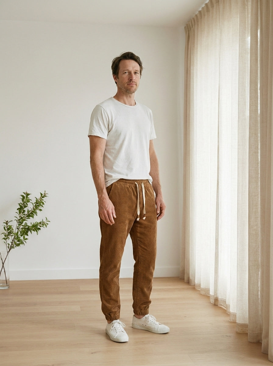 Haruki Corduroy Trousers - khakibrown
