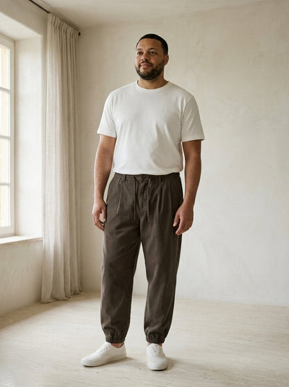 Seiryoku Trousers - Loose Cuffed - Stone