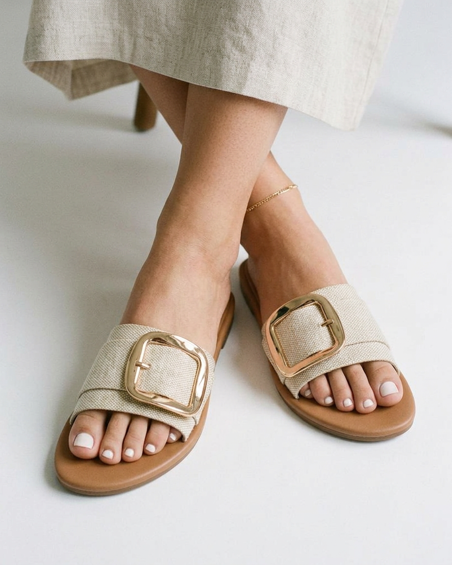 Arco Sandals in Creamy-white - studio 2