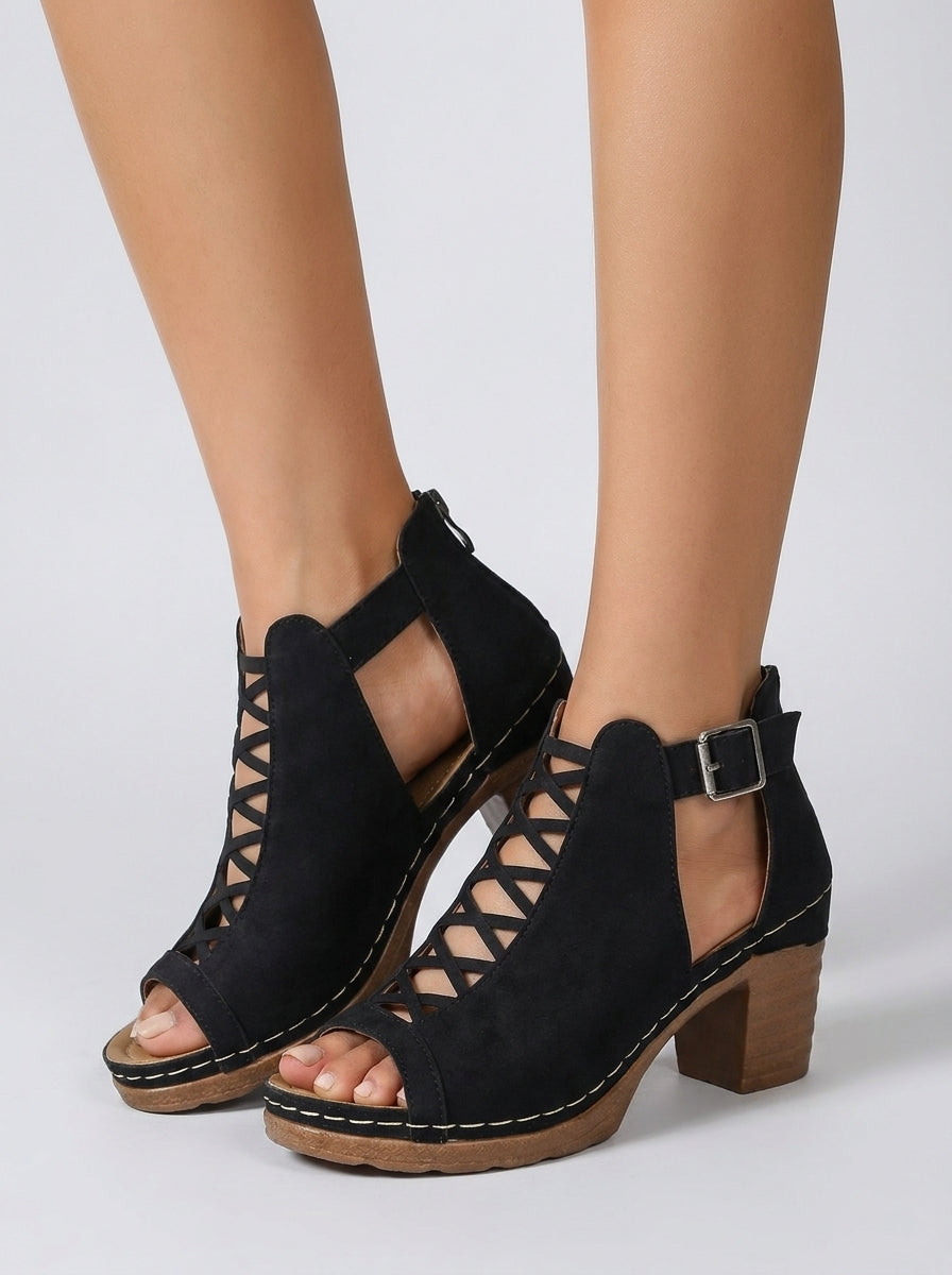 Selina Sandals - Braided Heel