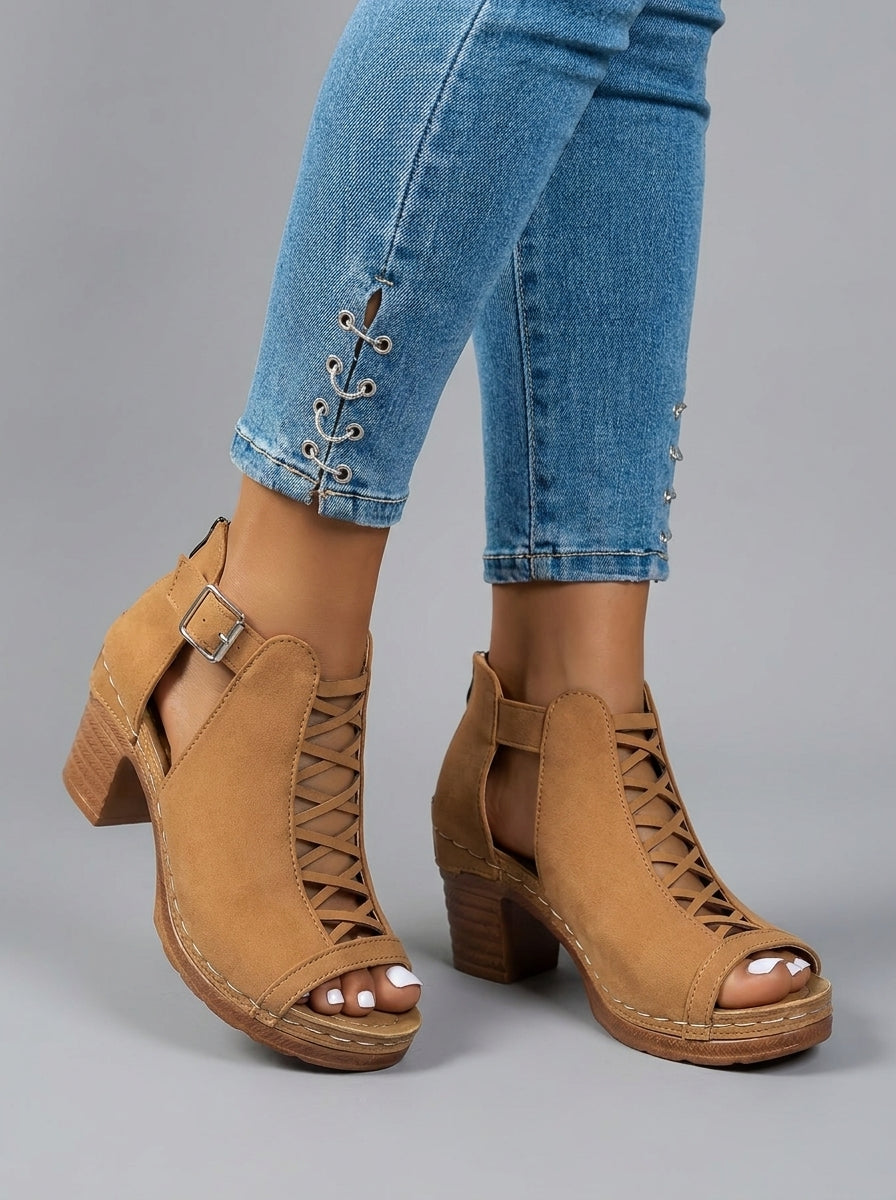 Selina Sandals - Braided Heel