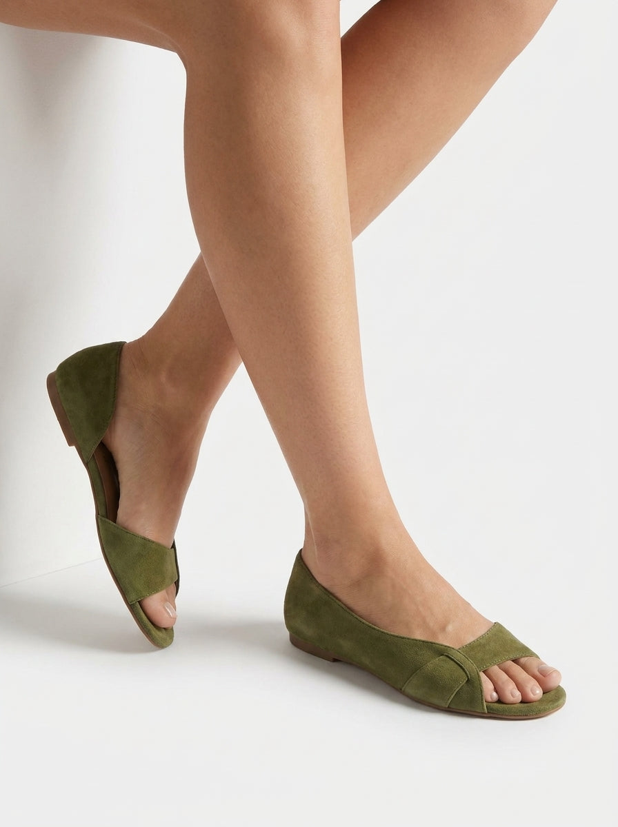 Sandales Margaux - Bride arrière en cuir suédé