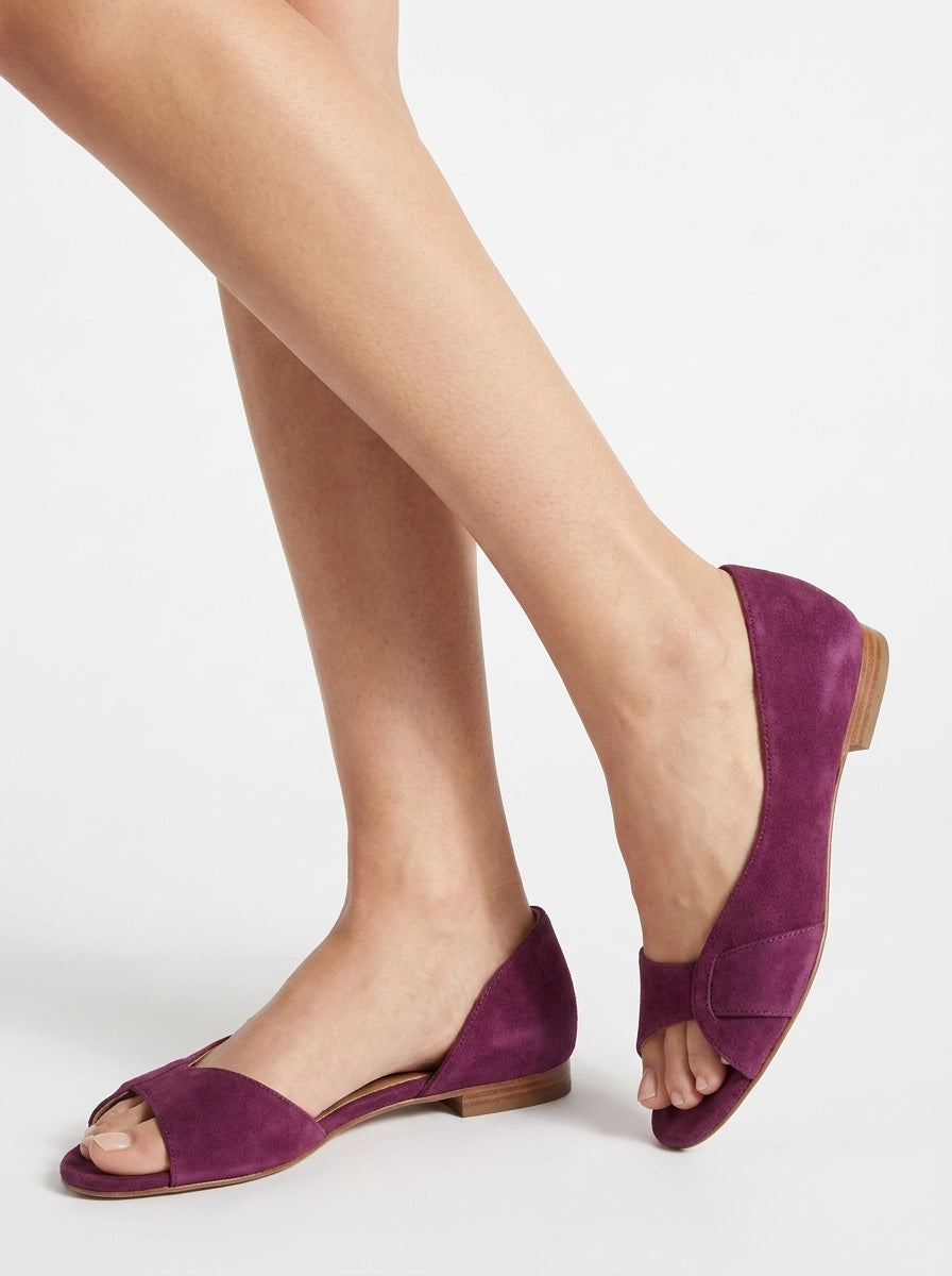 Sandales Margaux - Bride arrière en cuir suédé
